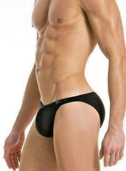 Modus Vivendi Brief Floss Low Cut Briefs Italian Slip Cupro Black 14711 16 - SexyMenUnderwear.com