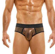 Modus Vivendi Brief King Cheetah Jaquard Knitted Briefs Rose Gold 13115 25 - SexyMenUnderwear.com