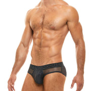 MODUS VIVENDI Brief Metallic Yarns New Black ARMOR Briefs 01014 53 - SexyMenUnderwear.com