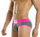 Modus Vivendi Brief Neon Boxer Briefs Slip Soft Cotton Grey 03612 37 - SexyMenUnderwear.com