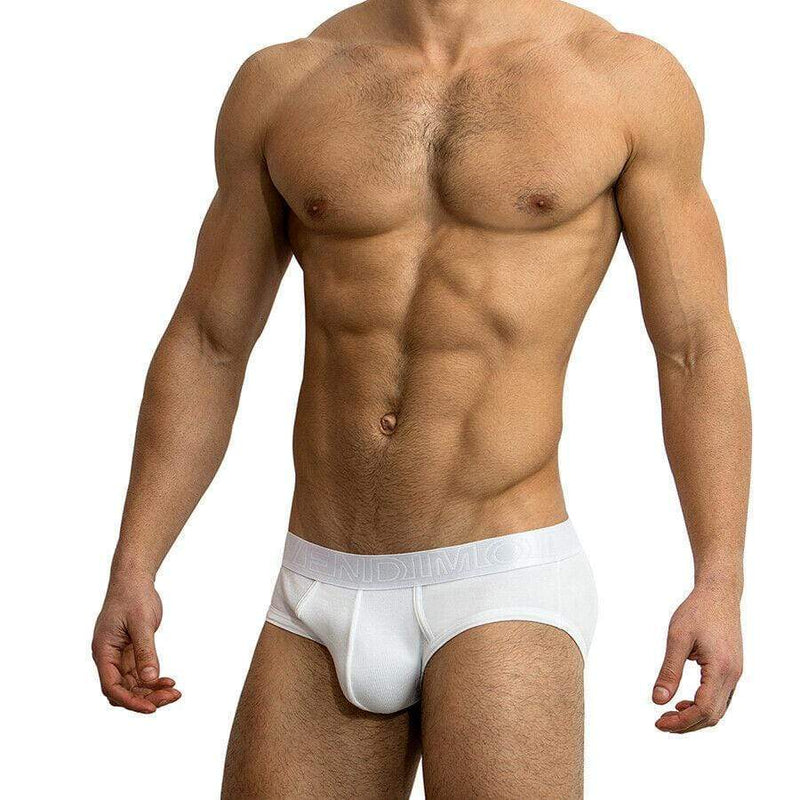 Modus Vivendi Brief Ribbed Flash Briefs White 09712 37 - SexyMenUnderwear.com