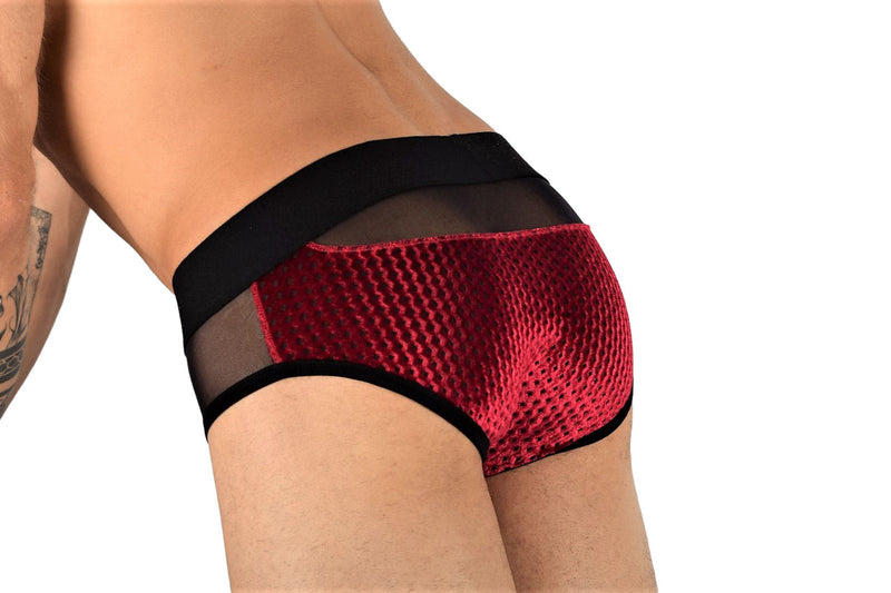 Modus Vivendi Brief Tiffany's Velvet Briefs Elegant Red Wine 12014 29 - SexyMenUnderwear.com