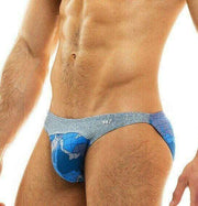 Modus Vivendi Brief Trapped Camo Low-Cut Briefs Blue 11013 3 - SexyMenUnderwear.com