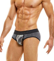 Modus Vivendi Briefs King Cheetah Jaquard Knitted Brief Metal Silver 13115 25 - SexyMenUnderwear.com