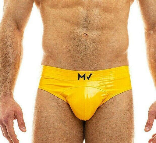 Modus Vivendi Briefs Viral Vinyl Lavish Shiny Glossy Underwear Yellow 08015 46 - SexyMenUnderwear.com