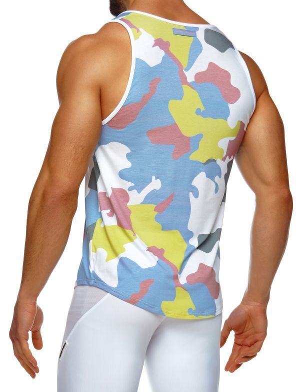 Modus Vivendi Camouflage TankTop Comfort Fit Tank Top Camo White 02032 12A - SexyMenUnderwear.com