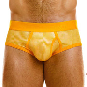 Modus Vivendi Classic Country Brief Jacquard Square Knitted Yellow Briefs 02214 - SexyMenUnderwear.com