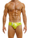 Modus Vivendi Classic Swimwear Candy Camo Design Green Swim Briefs DS2214 78 - SexyMenUnderwear.com