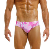 Modus Vivendi Classic Swimwear Unique Camo Print Swim-Briefs Watermelon DS2214 - SexyMenUnderwear.com