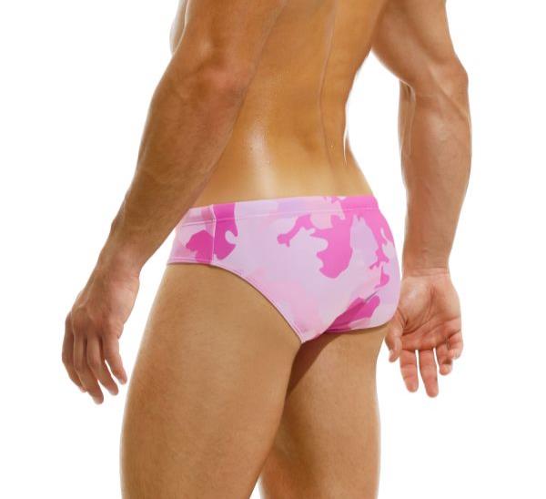 Modus Vivendi Classic Swimwear Unique Camo Print Swim-Briefs Watermelon DS2214 - SexyMenUnderwear.com