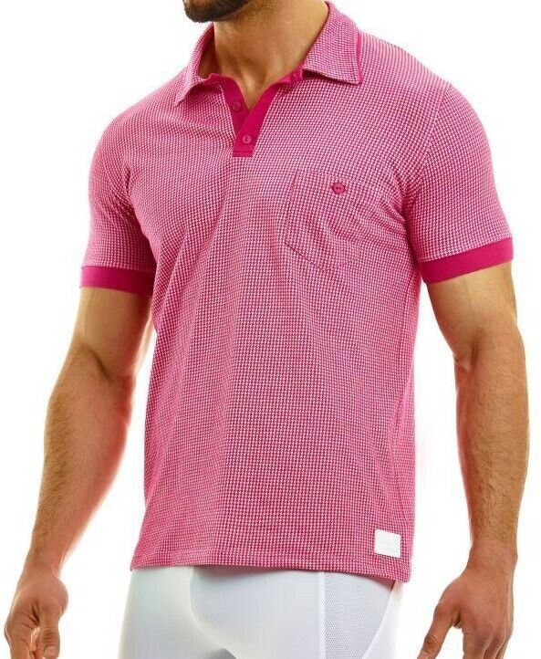 Modus Vivendi Country Shirt Knitted Soft Jacquard Pied De Poule Fushia 02241 30 - SexyMenUnderwear.com