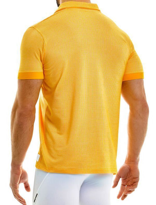 Modus Vivendi Country Shirt Knitted Soft Jacquard Pied De Poule Yellow 02241 30 - SexyMenUnderwear.com