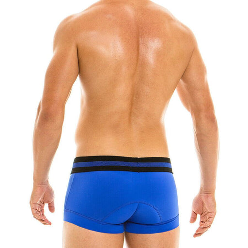 MODUS VIVENDI Cycling Boxer Long Techno Sport Silky Stretch Blue 21821 2 - SexyMenUnderwear.com