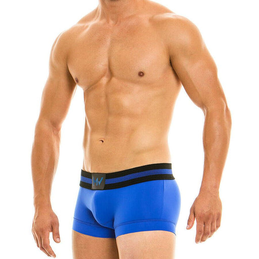 MODUS VIVENDI Cycling Boxer Long Techno Sport Silky Stretch Blue 21821 2 - SexyMenUnderwear.com