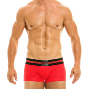 MODUS VIVENDI Cycling Boxer Long Techno Sport Silky Stretch Red 21821 2A - SexyMenUnderwear.com