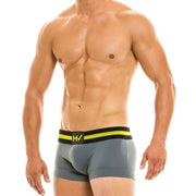 MODUS VIVENDI Cycling Long Boxer Techno Sport Silky Stretchy Grey 21821 2 - SexyMenUnderwear.com
