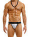 Modus Vivendi Dark Tanga Swim-Briefs Removable Side Chain Silver Gray GS2211 67 - SexyMenUnderwear.com