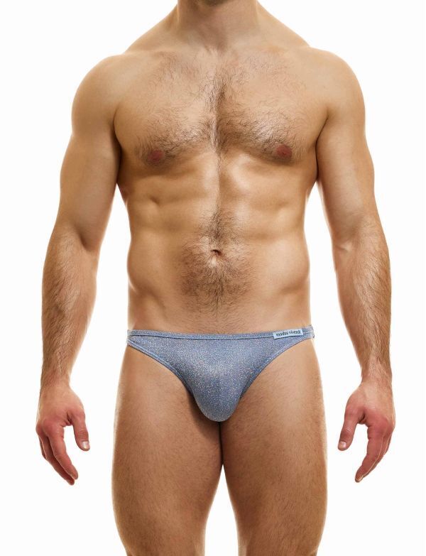 Modus Vivendi Exclusive Low-Cut Briefs Lurex Yarns Steel Blue 24225 - SexyMenUnderwear.com