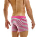 Modus Vivendi Exclusive Shorts Slim Fit Drawstrings Fushia Striped Short 23221 - SexyMenUnderwear.com