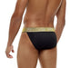 Modus Vivendi Exclusive Tanga Brief Gold Lurex Yarns Waisband Black 24213 - SexyMenUnderwear.com