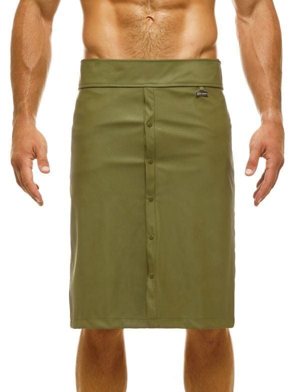 Modus Vivendi Faux-Leather Legacy Apron Fillam Pelle Khaki 11161 56 - SexyMenUnderwear.com