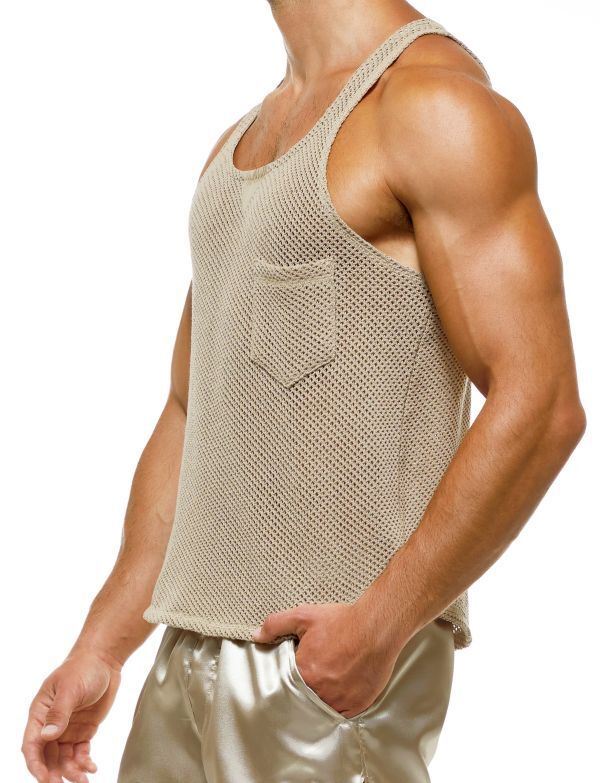 Modus Vivendi Host Tank Cotton Comfort Fit Ivory Tanktop 03231 42 - SexyMenUnderwear.com