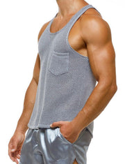 Modus Vivendi Host Tanktop Classic Cotton Comfort Fit Grey Tank 03231 42 - SexyMenUnderwear.com