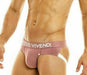 Modus Vivendi Jeans Jockstrap Denim Inspired Press Studs Dusty Pink 05011 37 - SexyMenUnderwear.com