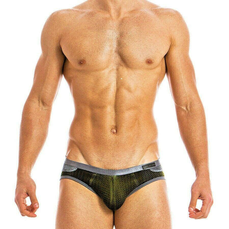 Modus Vivendi Jock Line BottomLess Velvet Jockstrap Khaki 17811 4 - SexyMenUnderwear.com