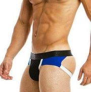 Modus Vivendi Jock Multi C-Through Mesh Cotton Mini Jockstrap Blue 05812 14 - SexyMenUnderwear.com