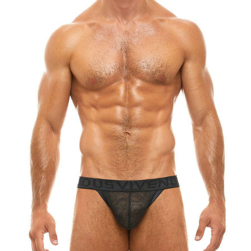 MODUS VIVENDI Jockstrap Metallic Yarns New Black Jock 01011 54 - SexyMenUnderwear.com