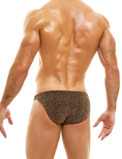 Modus Vivendi King Cheetah Low-Cut Brief Jaquard Knitted Rose Go1d 13111 25 - SexyMenUnderwear.com