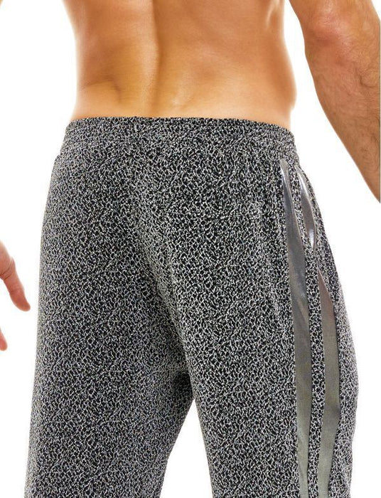 MODUS VIVENDI King Cheetah Pants Gray Jacquard Metallic Yarns Legging 13161 - SexyMenUnderwear.com