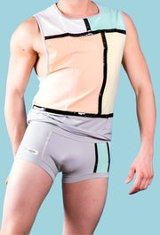 Modus Vivendi Kits Mens TankTop & Boxers Mondrian 17531-21 21 - SexyMenUnderwear.com
