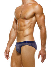 Modus Vivendi Knight Classic Brief Tight Cut Knitted Blue Briefs 05217 - SexyMenUnderwear.com