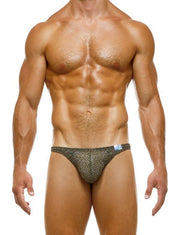 Modus Vivendi Knight Low-Cut Brief Knitted Chic Cotton Briefs Khaki 05214 41 - SexyMenUnderwear.com