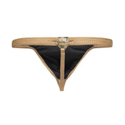 Modus Vivendi Leather Legacy Thongs Mania Faux-Leather Thong Camel 11117 57 - SexyMenUnderwear.com
