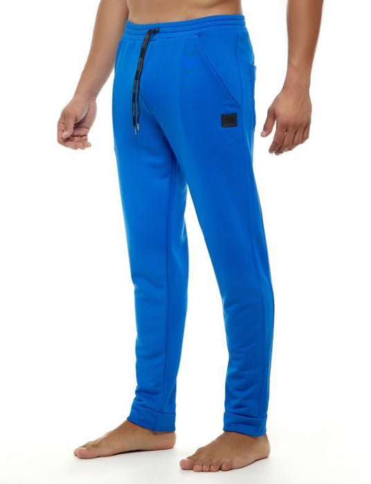 Modus Vivendi Legging Diagonal Poly Tricot Pants Adjustable Cords Blue 10352 - SexyMenUnderwear.com