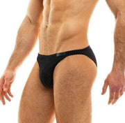 Modus Vivendi Low-Cut Briefs Tiffany's Velvet Mesh Black Brief 12012 29 - SexyMenUnderwear.com