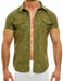 Modus Vivendi Muscle Shirt Faux Leather Legacy Line Filam Pelle Khaki 11141 56 - SexyMenUnderwear.com