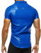 Modus Vivendi Muscle T-Shirt Faux Leather Legacy Line Filam Pelle Blue 11141 56 - SexyMenUnderwear.com