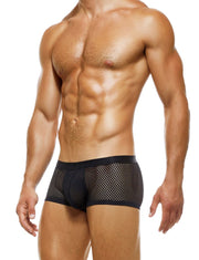 Modus Vivendi Net Trap Boxer Semi-Transparent Fishnet Boxer Black 06121 49 - SexyMenUnderwear.com