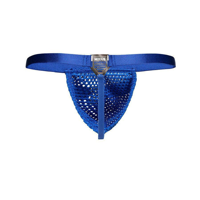 Modus Vivendi Net Trap Thong Perforated Semi-Transparent Blue 06114 49 - SexyMenUnderwear.com