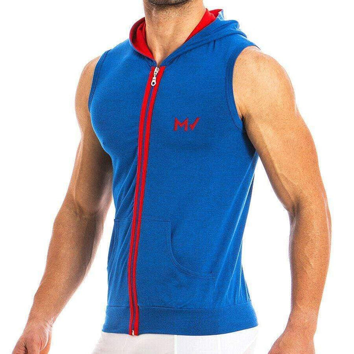 Modus Vivendi OTTER Tank Top Sleeveless Hoodie Cotton Sportswear Blue 11831 45 - SexyMenUnderwear.com