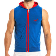 Modus Vivendi OTTER Tank Top Sleeveless Hoodie Cotton Sportswear Blue 11831 45 - SexyMenUnderwear.com
