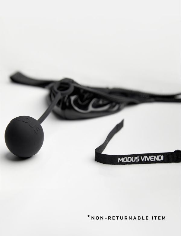 MODUS VIVENDI Pleasure Latex Thong Removable Ribbon Silicon Thongs 22222 - SexyMenUnderwear.com