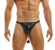 MODUS VIVENDI Pleasure Latex Thong Removable Ribbon Silicon Thongs 22222 - SexyMenUnderwear.com