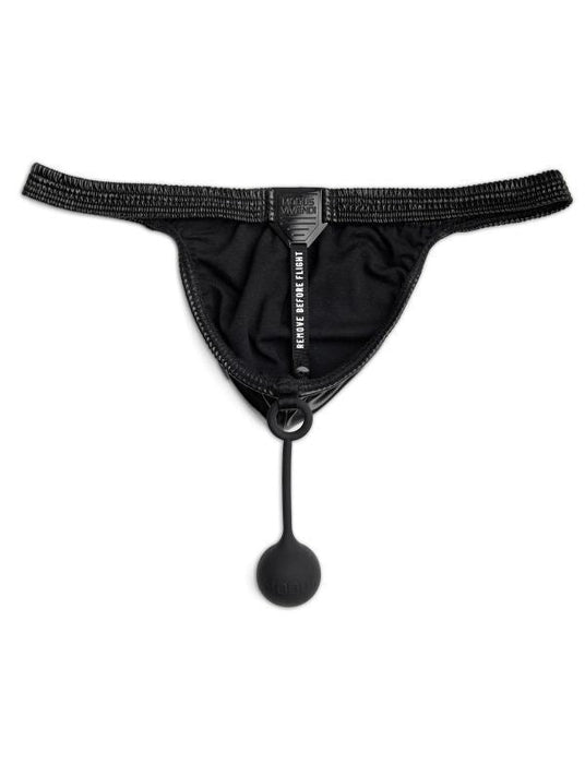 MODUS VIVENDI Pleasure Latex Thong Removable Ribbon Silicon Thongs 22222 - SexyMenUnderwear.com