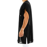 Modus Vivendi Semi-Transparent Loungewear T-Shirt Peace Kaftan Black 04051 45 - SexyMenUnderwear.com