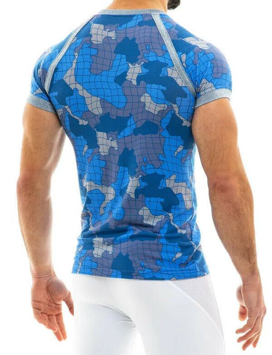 Modus Vivendi Shirt Trapped Camo Muscle T-Shirt Camouflage Blue 11041 21 - SexyMenUnderwear.com